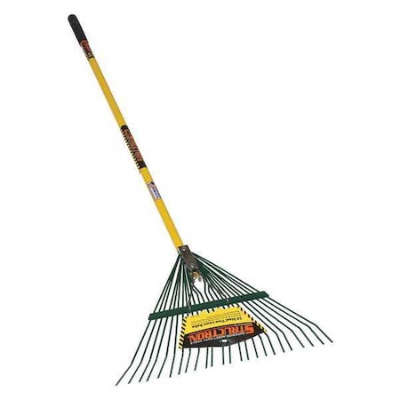 22 in Leaf Rake, 24 Tines, 54 in L Fiberglass Handle MPN:40928