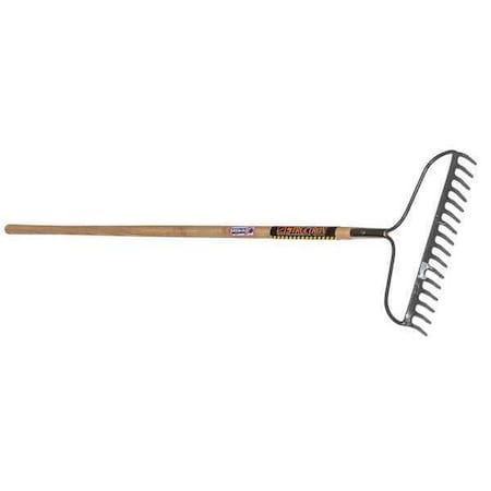 Bow Rake, 16 Tines, 60 in L Hardwood Handle MPN:42357