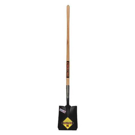 Square Point Shovel, 14 ga #2 Blade, Steel Blade, Front Turn Step, 48 in L Natural Hardwood Handle MPN:49332