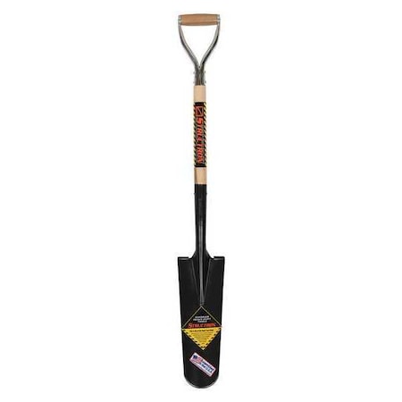 Drain Spade Shovel, 30 in L American Ash Wood Handle MPN:49348
