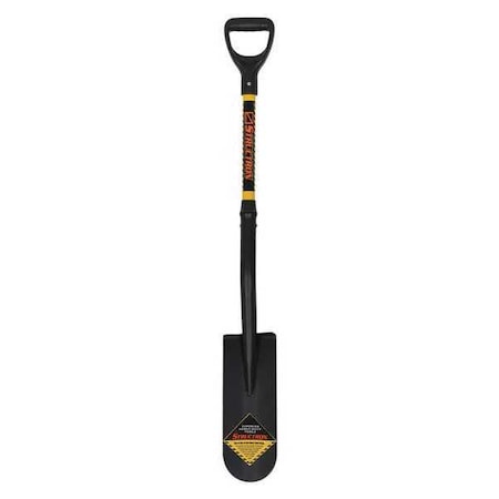 Drain Spade Shovel, 14 ga 14 in L Premium Fiberglass Handle MPN:49557
