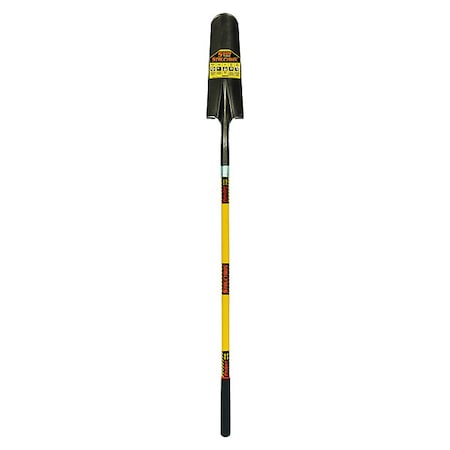 Drain Spade Shovel, 14 ga Not Applicable Blade, Steel Blade, Forward Turn Step, 48 in L Yellow MPN:49558