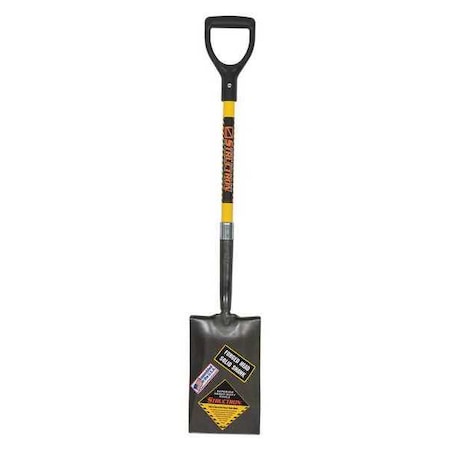 Garden Spade Shovel, 29 in L Fiberglass Handle MPN:49774
