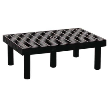 Dunnage Rack, 500 lb Load Capacity, HDPE, 12 in H x 24 in W x 36 in D MPN:D3624