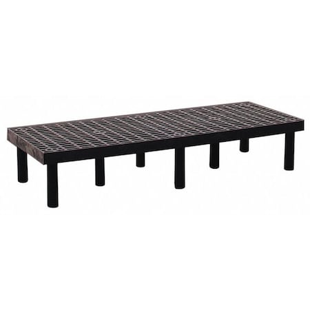 Dunnage Rack, Grid, HDPE, 1000 lb Load Capacity, 12 in H x 24 in W x 66 in D MPN:D6624