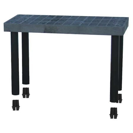 Add-On Plastic Shelving, Open Style, 16 in D, 36 in W, 24 in H, 1 Shelves, Black MPN:S3616A