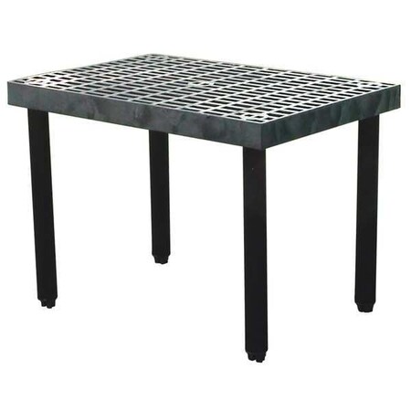 Add-On Plastic Shelving, Open Style, 24 in D, 36 in W, 24 in H, 1 Shelves, Black MPN:S3624A