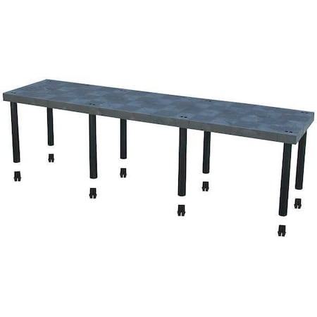 Add-On Plastic Shelving, Open Style, 24 in D, 96 in W, 24 in H, 1 Shelves, Black MPN:S9624A