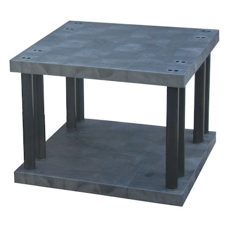 Freestanding Plastic Shelving, Open Style, 36 in D, 36 in W, 27 in H, 2 Shelves, Black MPN:ST3636B