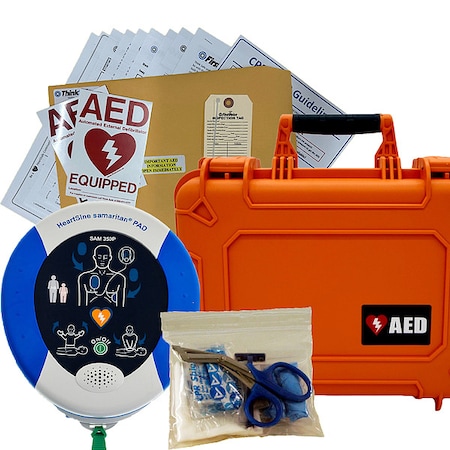 HeartSine samaritan 350P Semi-Auto w/Rugged Case & Medical Oversight Package MPN:HS001F-SP-MD
