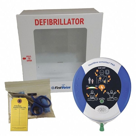 HeartSine samaritan 450P Semi-Auto w/Alarmed Cabinet & Medical Oversight Package MPN:HS002F-MD
