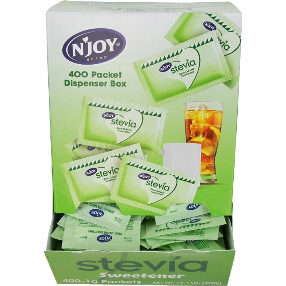 Njoy Green Stevia Sugar Substitute 0.035 oz (1 g) Stevia Flavor 400 / Box MPN:83221