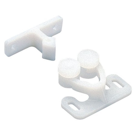 Grab Catch, Pull-to-Open, Roller, 7 lb., Catch/Latch Depth: 1 in MPN:6901/WHT