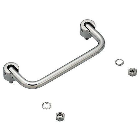 Folding Pull Handle, SS, Polished, Threaded Studs MPN:HK-80