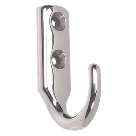 Hook, Silver, Stainless Steel, 1 1/4 in D MPN:EL-30