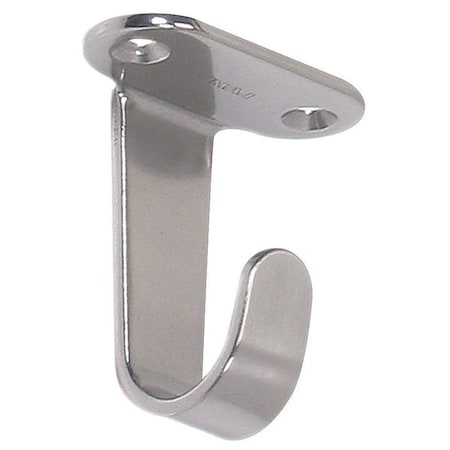 Hook, Silver, Stainless Steel, 1 11/16 in D MPN:HJ-50