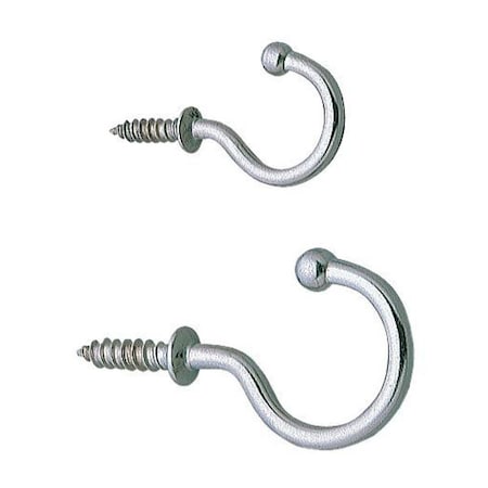 Cup Hook, Silver, Stainless Steel, PK5 MPN:TL-40