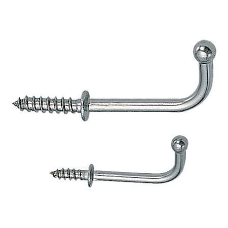 Cup Hook, Silver, Stainless Steel, PK10 MPN:TY-20