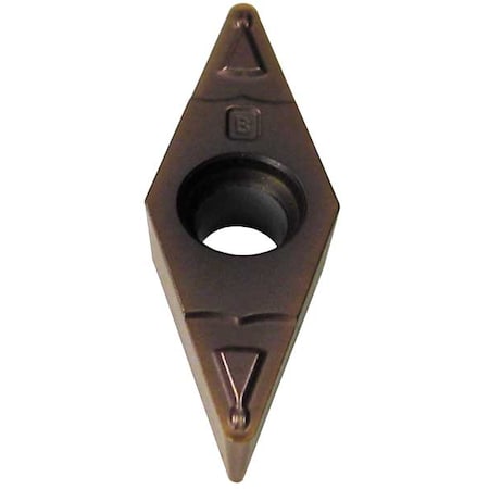 Diamond Turning Insert, Diamond, 3/8 in, VBMT, 1/32 in, Carbide MPN:VBMT332ESU-AC520U