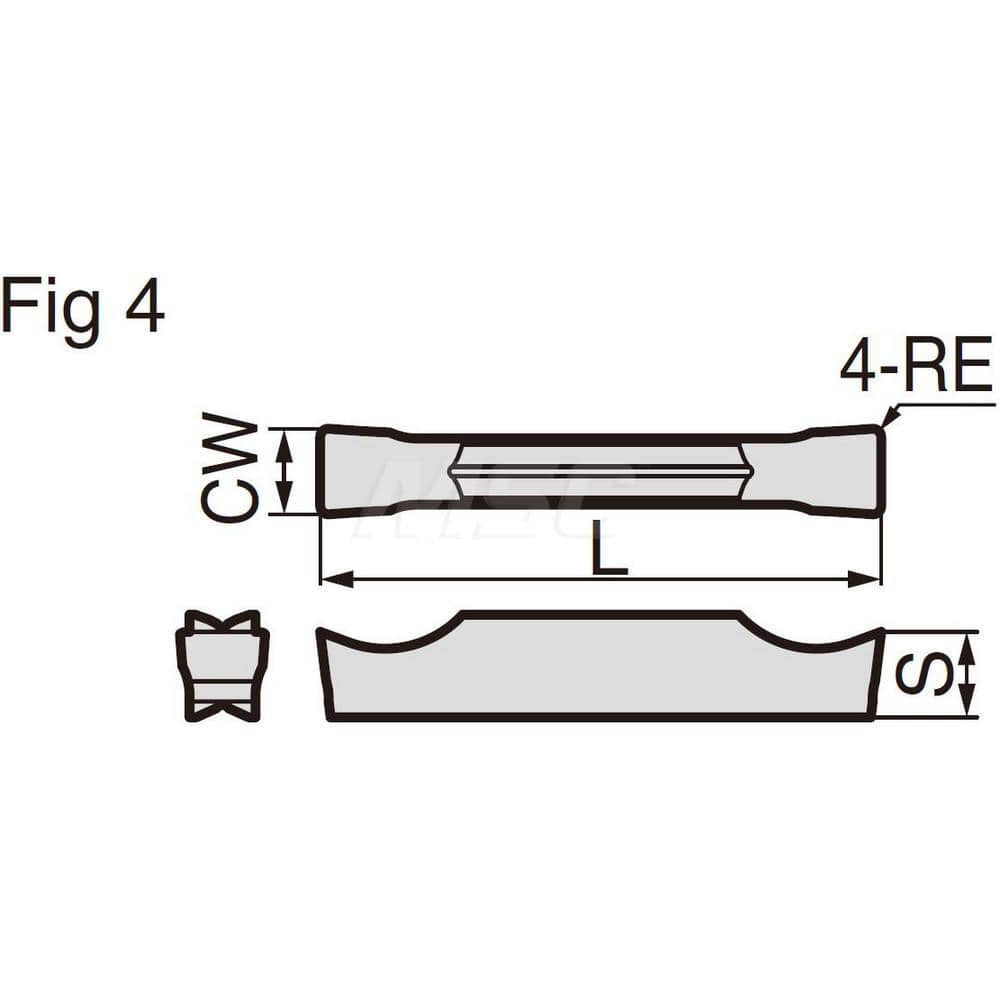 Grooving Insert: GCGN4004-GA-H10, Carbide MPN:18R7ANS