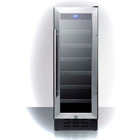 Summit-Undercounter Wine Cellar. LED Lighting Built-In 21 Bottle Capacity 12