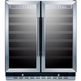 Summit-Built-In Undercounter Dual Zone Wine Cellar LED Lighting LED Lighting 30