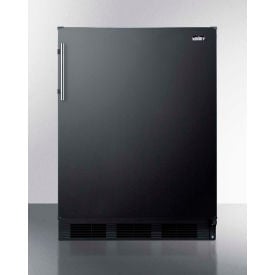 Summit Freestanding Counter Height Refrigerator Freezer w/ Towel Bar Handle 5.1 Cu. Ft. Cap. Black CT663BK