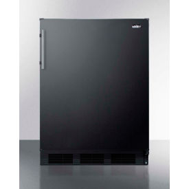 Summit ADA Freestanding Refrigerator Freezer w/ Towel Bar Handle 5.1 Cu. Ft. Cap. Black CT663BKADA