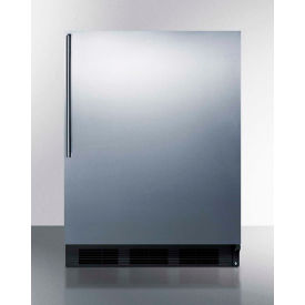 Summit Freestanding Counter Height Refrigerator Freezer w/ Vertical Handle 5.1 Cu. Ft. Cap. Black CT663BKSSHV