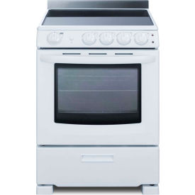 Summit-Range Electric Smooth Top 4 Burners 2.9 Cu.Ft. White 24.25