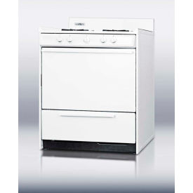 Summit-Range Gas 4 Burners 3.7 Cu. Ft. Battery Start White 24