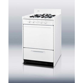 Summit-Range Gas 4 Burners 2.9 Cu. Ft. Battery Start White 24