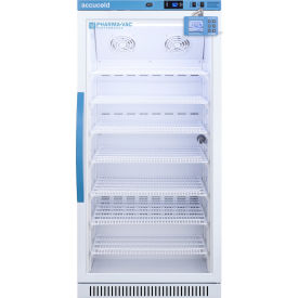 Accucold Upright Vaccine Refrigerator 8 Cu. Ft. Wire Shelves Glass Door ARG8PVDL2B