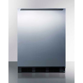 Summit Freestanding Counter Height All Refrigerator w/ Horizontal Handle 5.5 Cu. Ft. Cap. Silver FF63BKSSHH