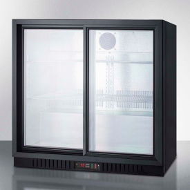 Summit-Counter Height Beverage Merchandiser Two Sliding Glass Door SCR700B