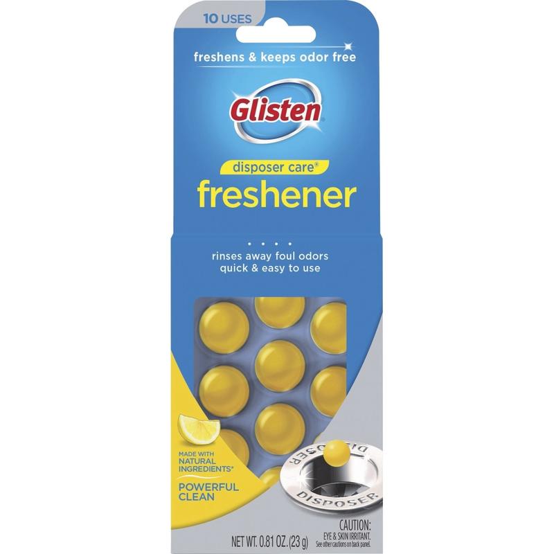 Glisten Disposer Care Freshener - Tablet - 0.81 oz - 10 / Pack (Min Order Qty 10) MPN:DPLM12T