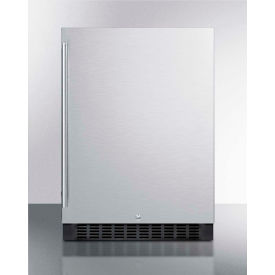 Summit Undercounter Built In-Freestanding Refrigerator 4.6 Cu. Ft. Black/Stainless Steel FF64BSS