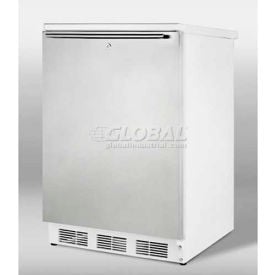 Summit Commercial Built In Undercounter Refrigerator W/Lock 5.5 Cu. Ft. White FF7LWSSHH