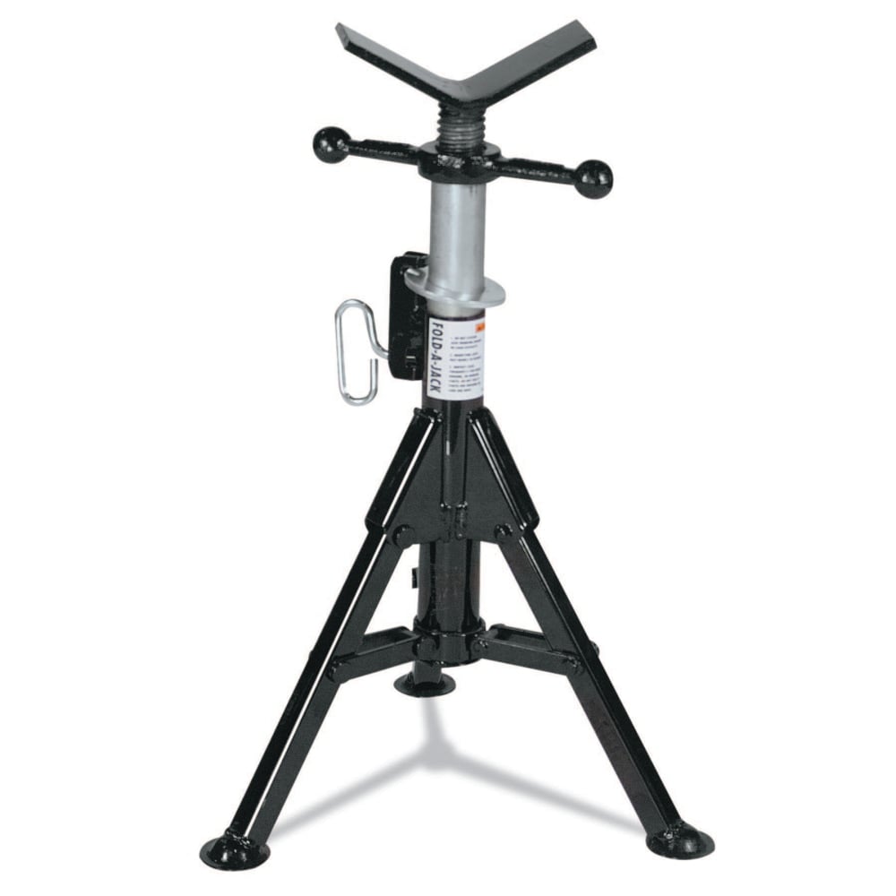 Fold-A-Jack Style Lo Jacks, Vee, 2, 500 lb Cap., 1/8 in-24 in Pipe MPN:781310