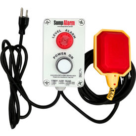 Sump Alarm High Water Alarm with Power On Light 120V 16' Float SA-120V-2L-16F