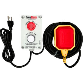 Sump Alarm High Water Alarm with Power On Light 120V 33' Float SA-120V-2L-33F