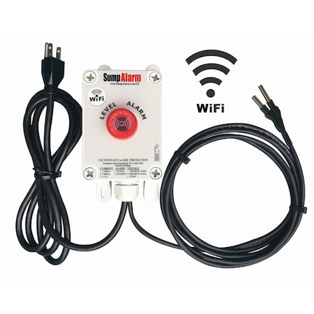 Indoor/Outdoor, High/Low Water Alarm, Power Indicator LED, Includes 30 Foot Conductivity Sensor, WiFi Enabled MPN:SA-120V-2L-30C-WiFi