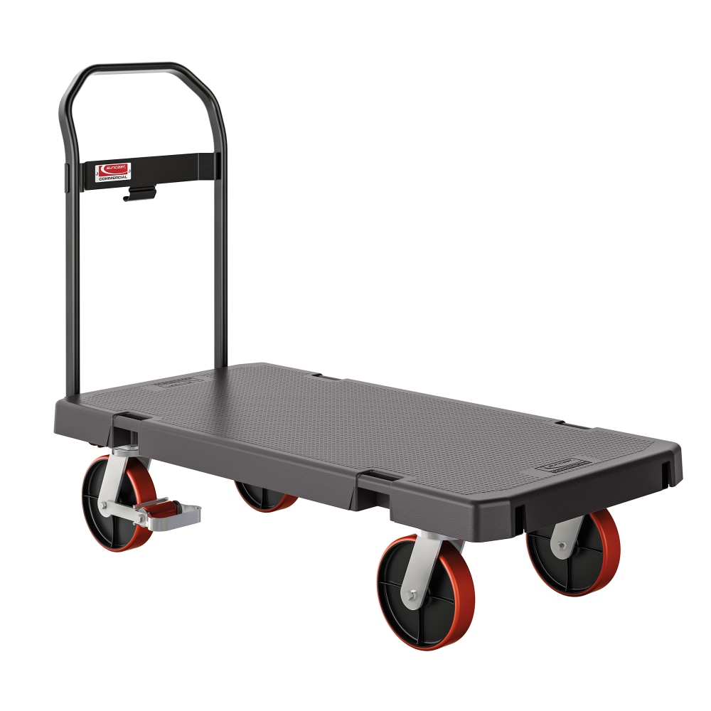 Suncast Commercial Heavy-Duty Resin Platform Truck, 9-13/16inH x 24-3/4inW x 51inD, Gray MPN:PDPTHD2448
