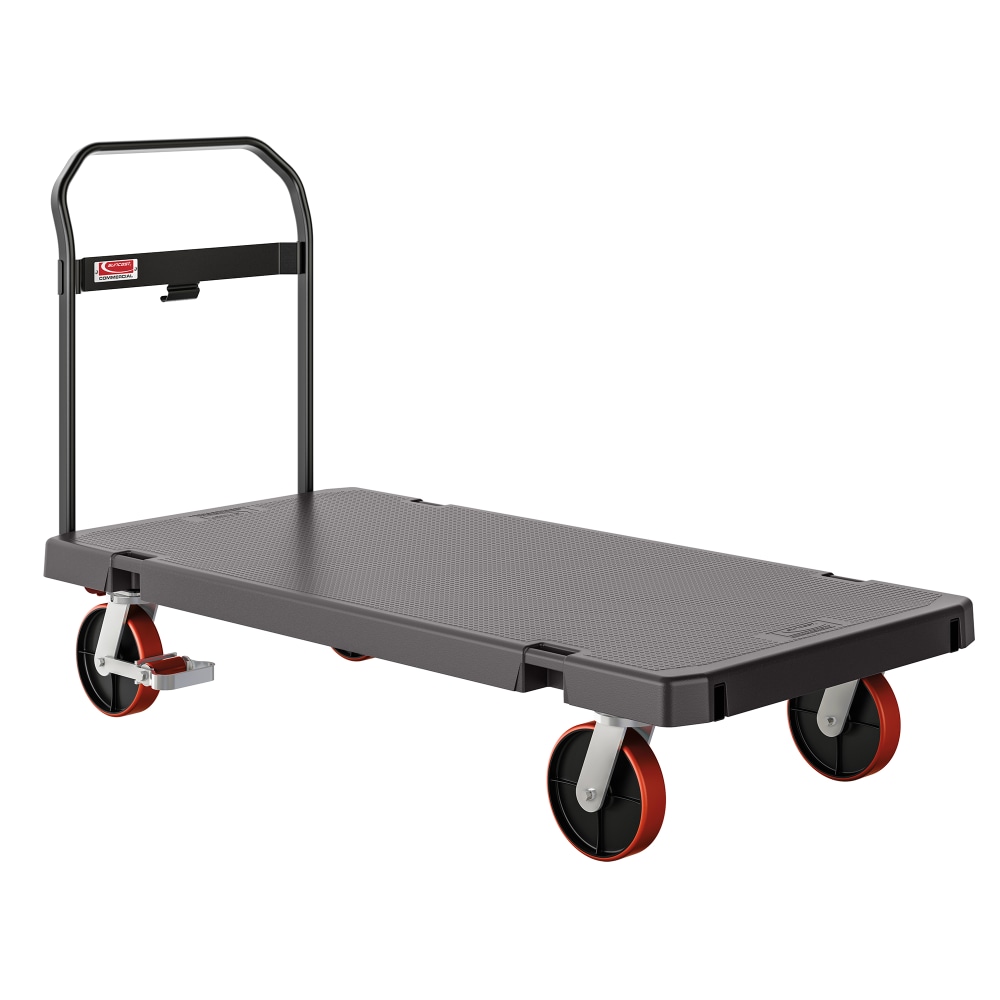 Suncast Commercial Heavy-Duty Resin Platform Truck, 40inH x 30inW x 60inL, Gray MPN:PDPTHD3060