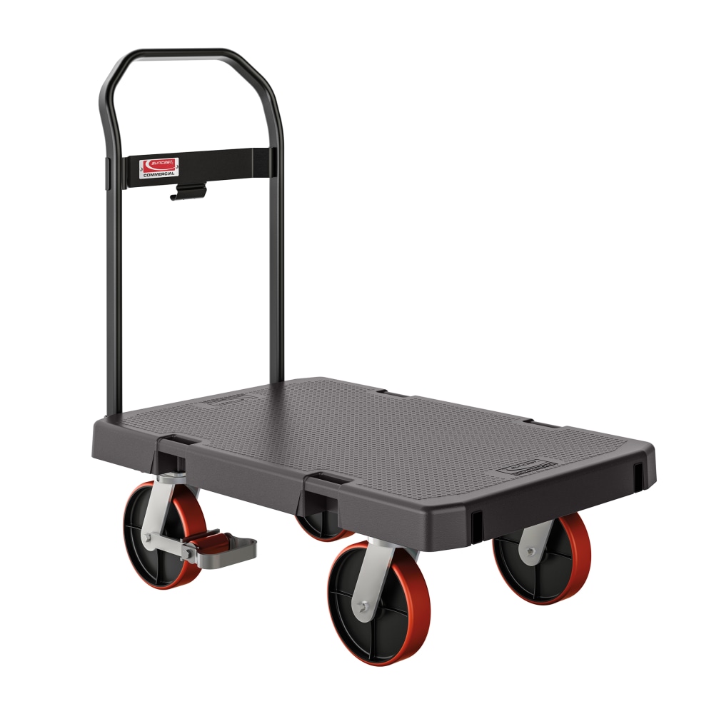 Suncast Commercial Heavy-Duty Resin Platform Truck, 40inH x 24inW x 36inL, Gray MPN:PDPTHD436