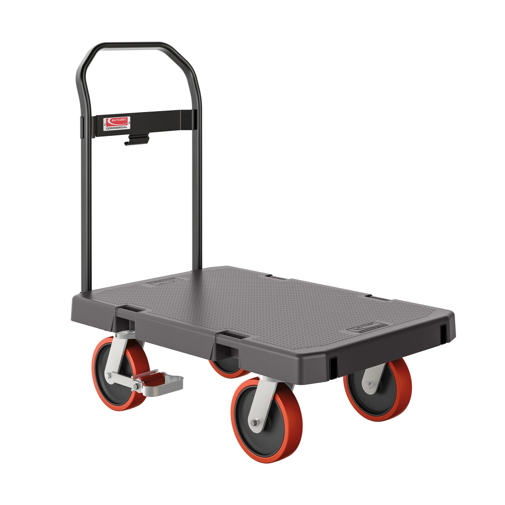 Suncast Commercial Standard-Duty Resin Platform Truck, 40inH x 24inW x 36inL, Gray MPN:PDPTSD2436