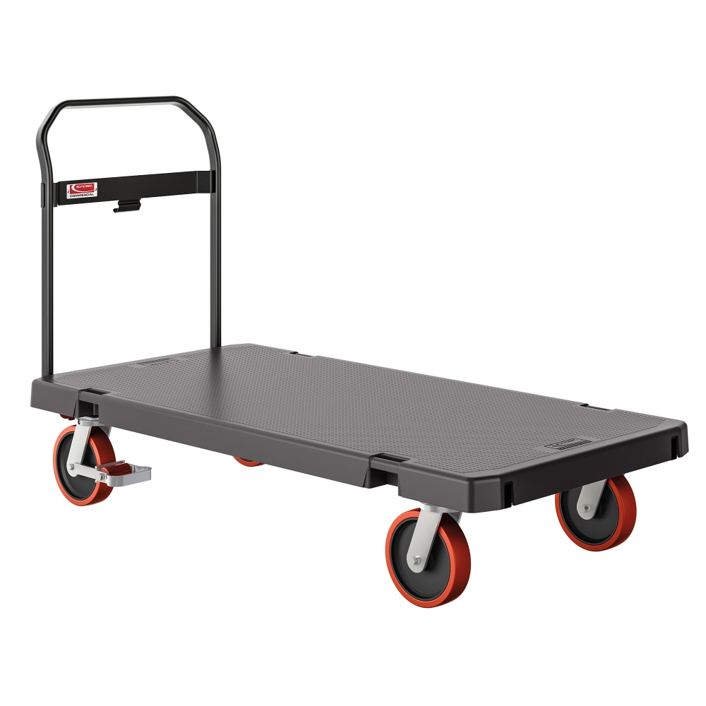 Suncast Commercial Standard-Duty Resin Platform Truck, 40inH x 30inW x 60inL, Gray MPN:PDPTSD3060