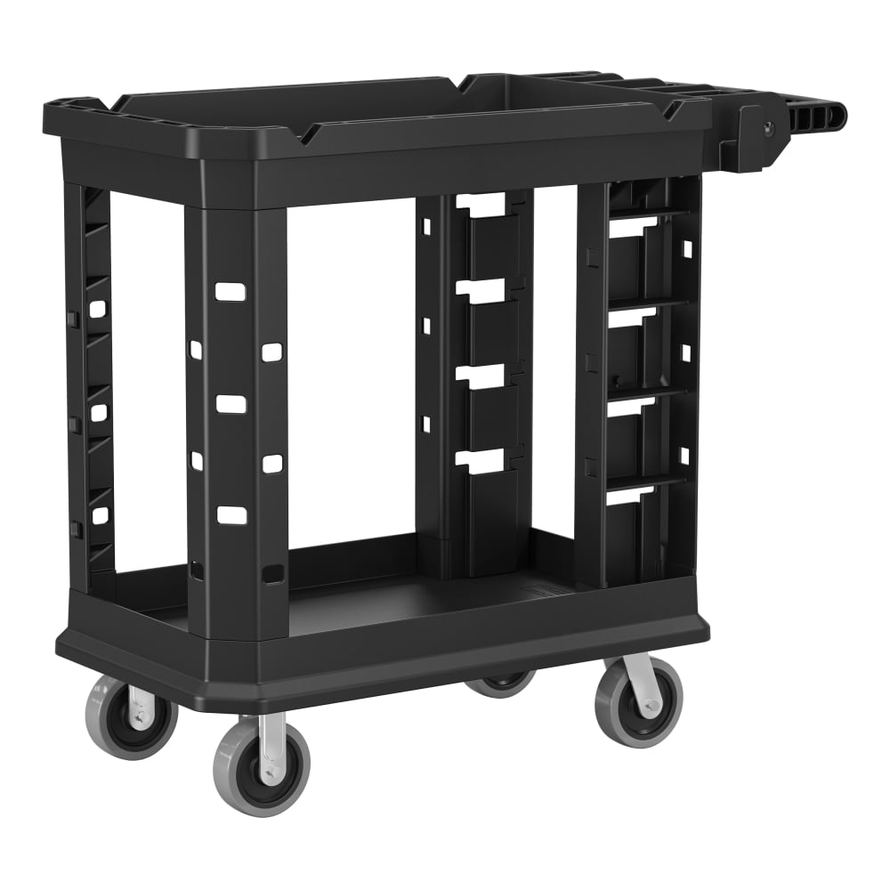 Suncast Commercial 2-Shelf Heavy-Duty Structural Foam Utility Cart, 34-13/16inH x 19-1/2inW x 41-3/4inD, Gray MPN:PUCSD1937