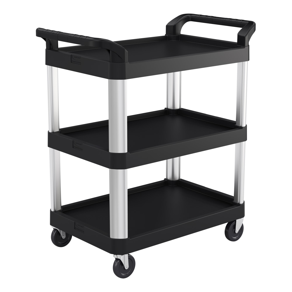 Suncast Commercial 3-Shelf Service Cart, Black/Silver MPN:RC2030