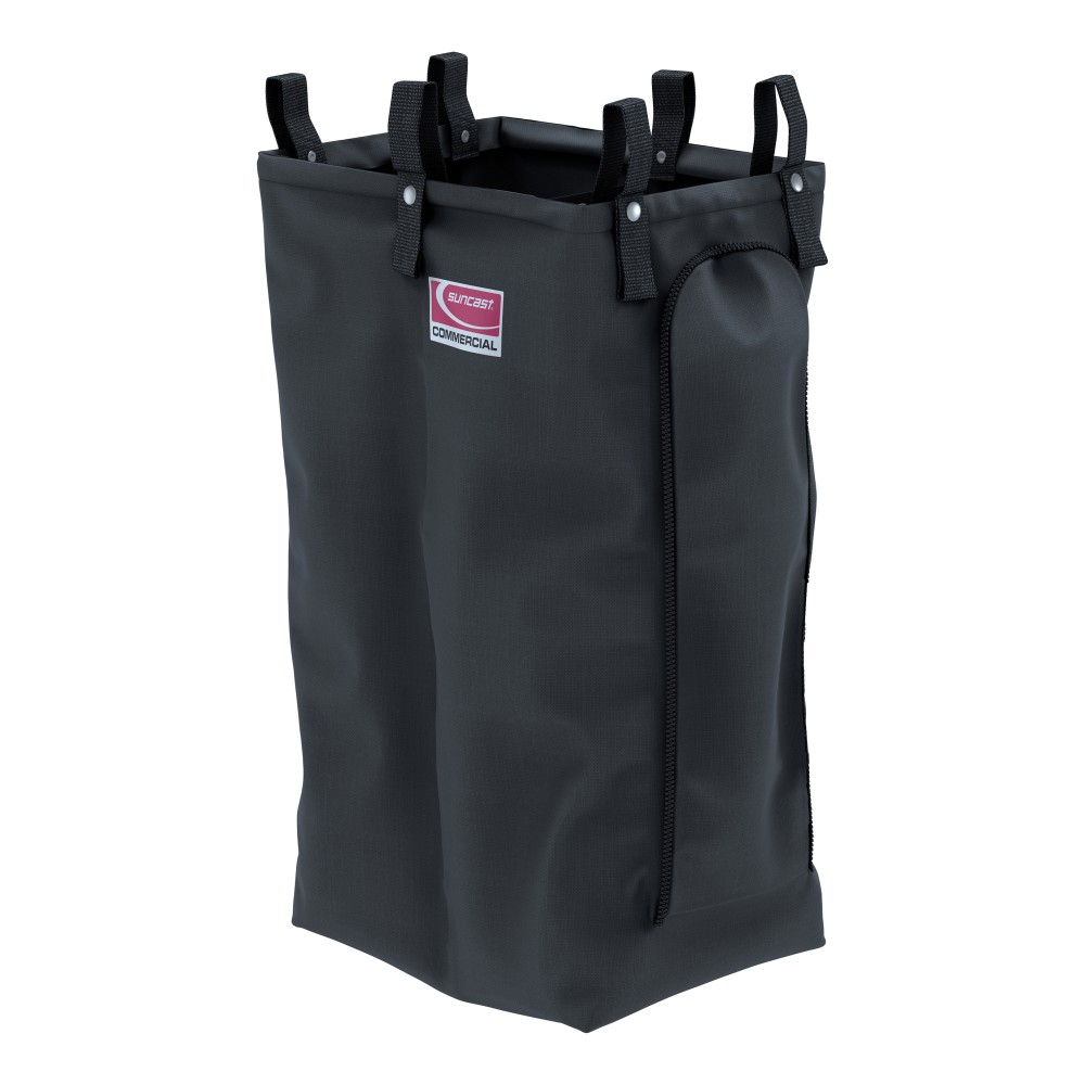 Suncast Commercial Divided Housekeeping Bag, 29-15/16inH x 15-1/4inW x 12-1/16inD, Black MPN:HKCBAG02D